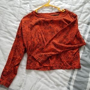 Vintage crop top long sleeve